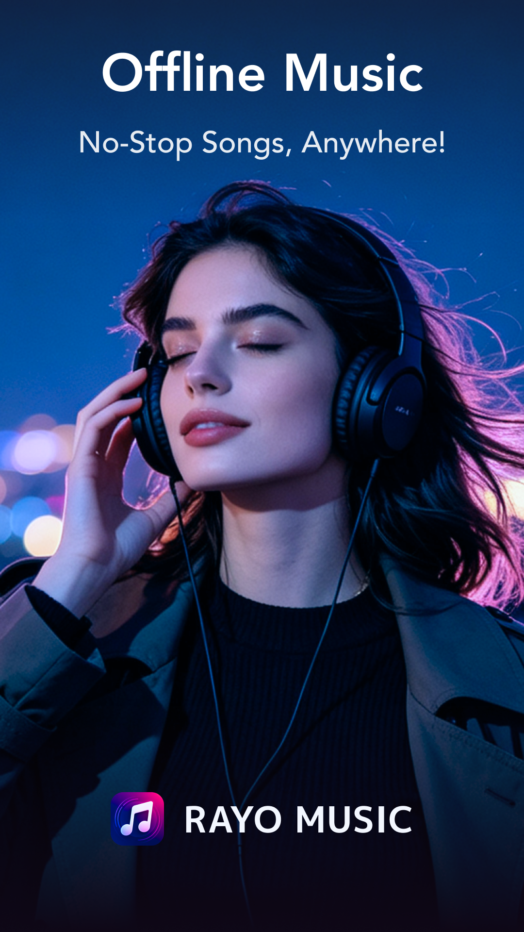 Person enjoying music with headphones